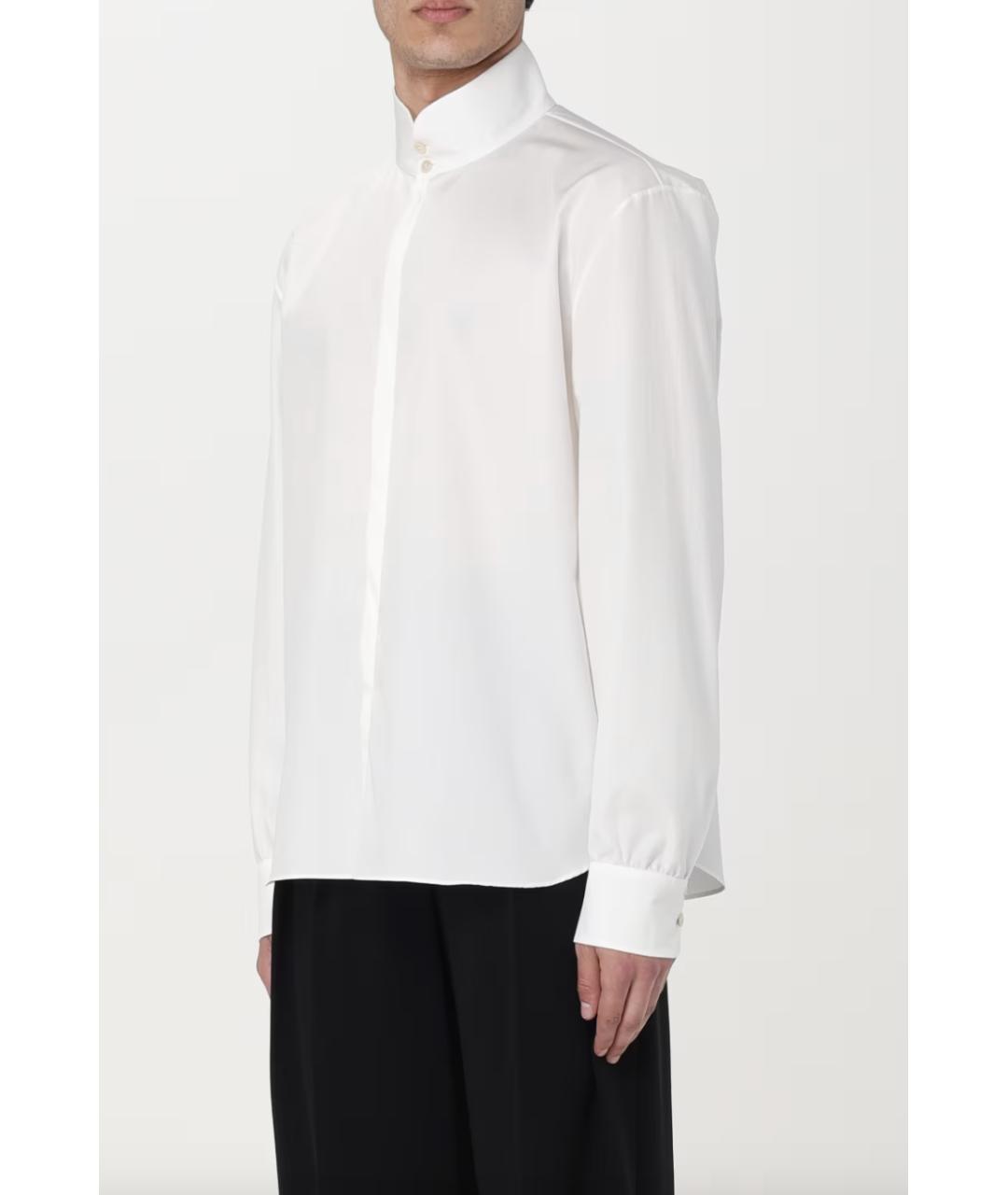 SAINT LAURENT Белая хлопковая классическая рубашка, фото 4