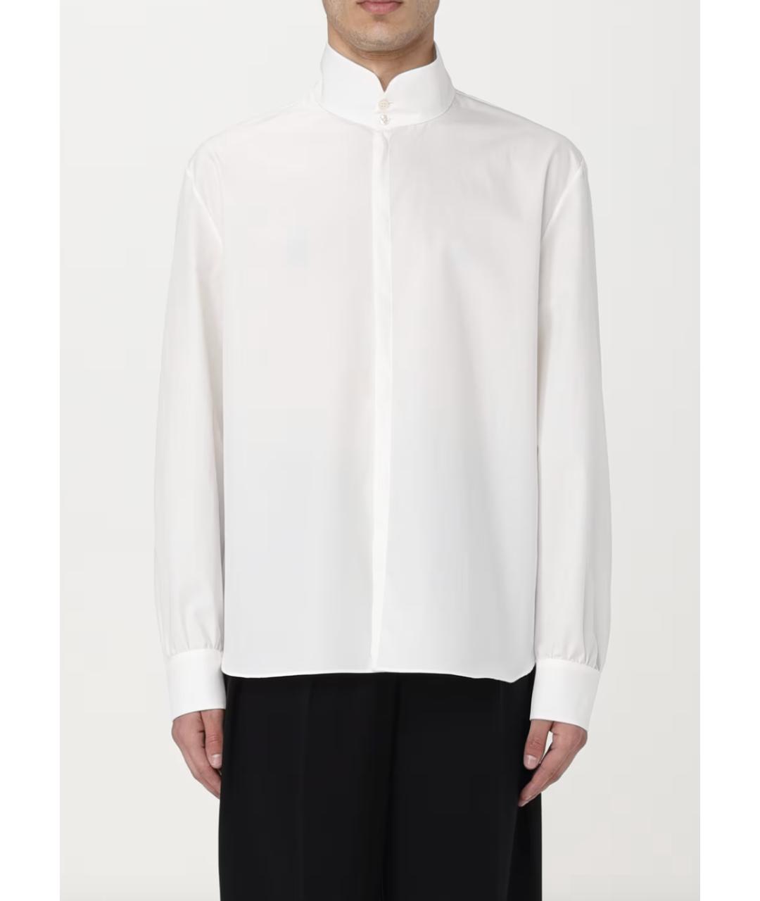 SAINT LAURENT Белая хлопковая классическая рубашка, фото 2