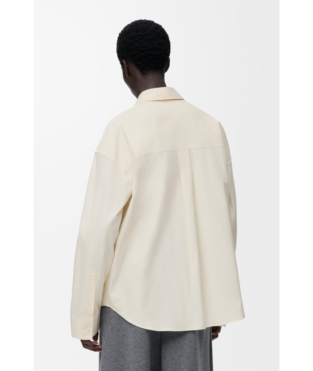 LOEWE Бежевая хлопко-полиэстеровая кэжуал рубашка, фото 4