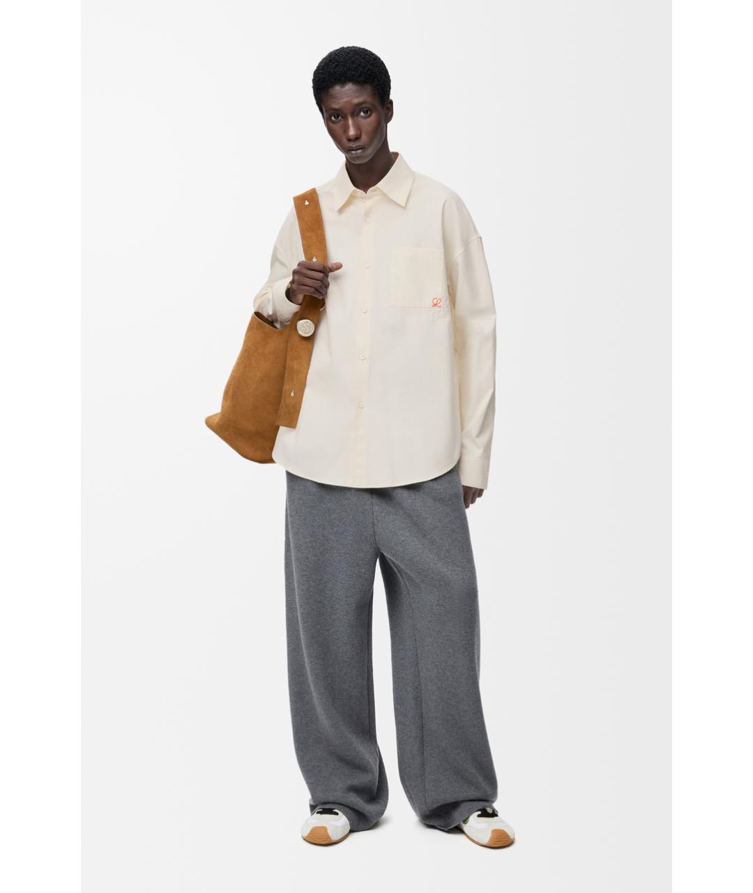 LOEWE Бежевая хлопко-полиэстеровая кэжуал рубашка, фото 2