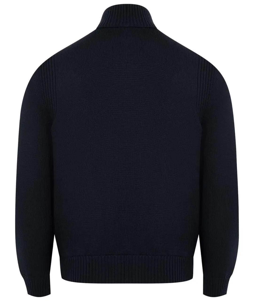 MONCLER Синяя полиэстеровая куртка, фото 2