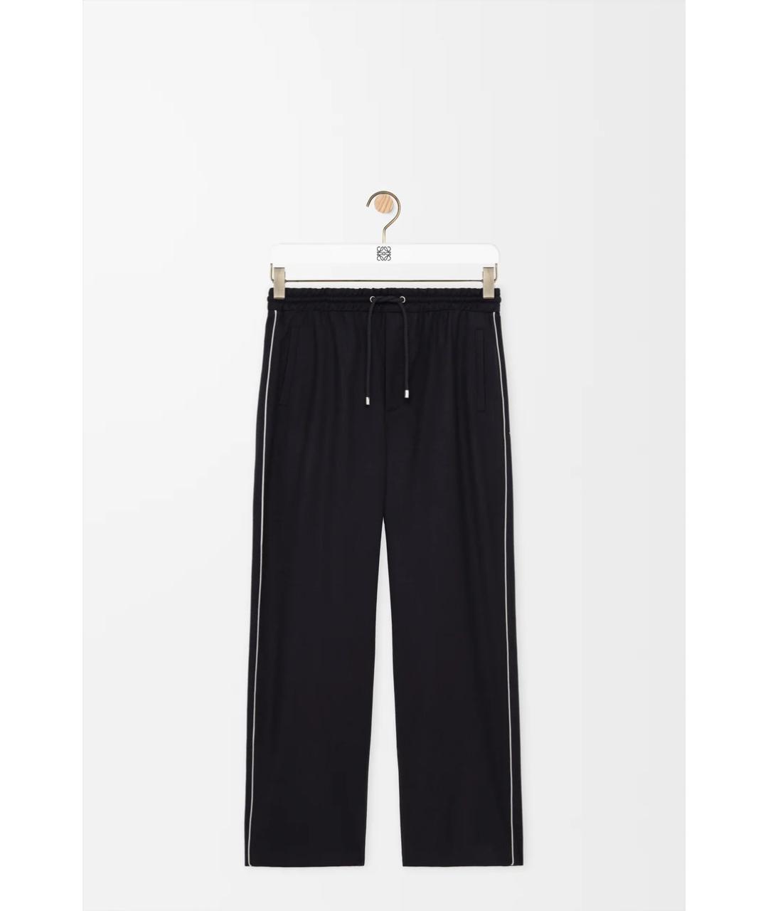 LOEWE Темно-синие шерстяные повседневные брюки, фото 6