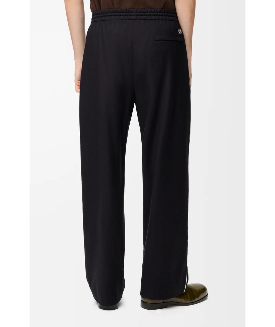 LOEWE Темно-синие шерстяные повседневные брюки, фото 5