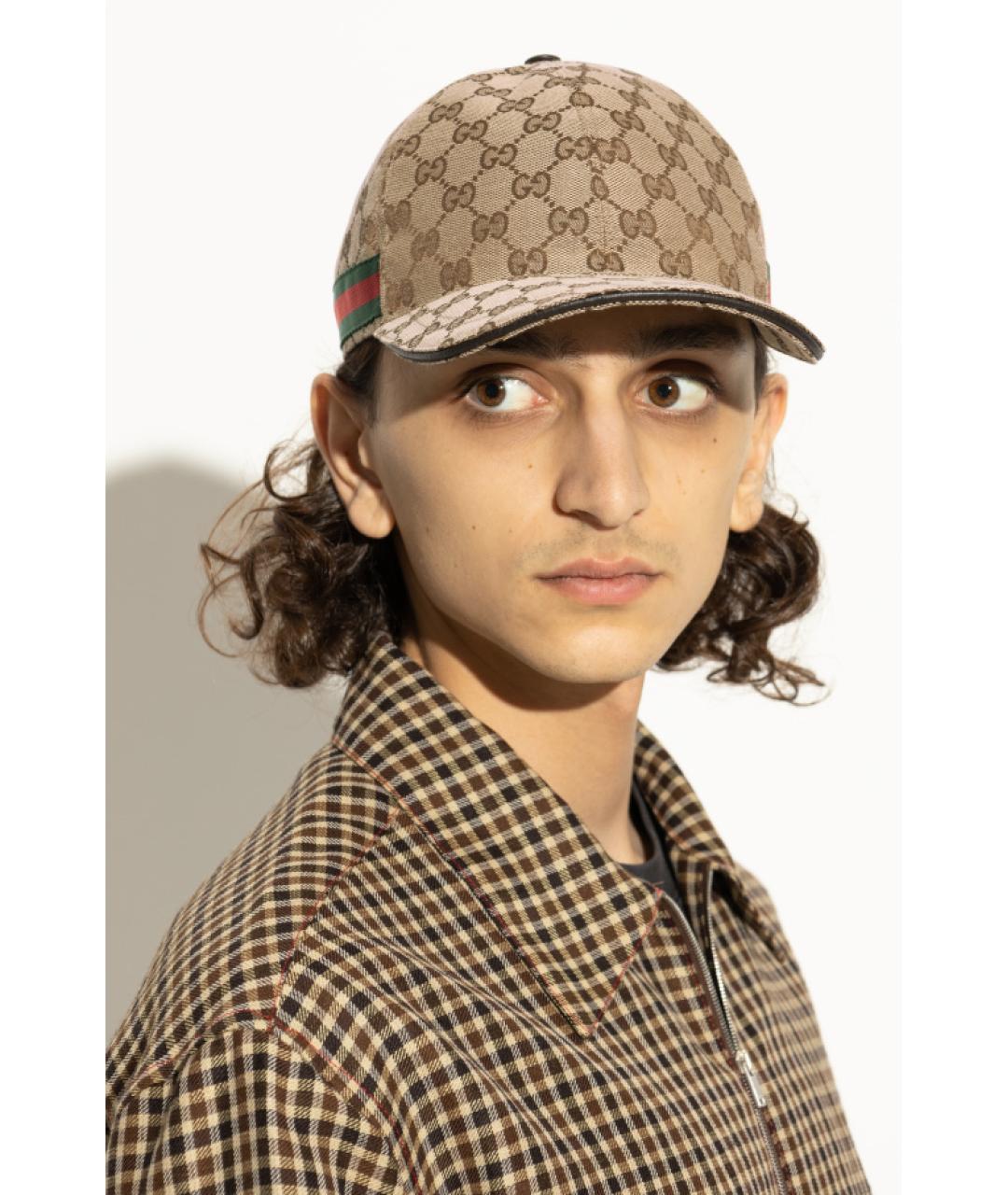 GUCCI Бежевая кепка, фото 2