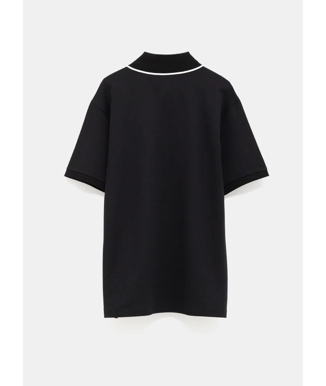 GUCCI Антрацитовое хлопко-эластановое поло с коротким рукавом, фото 2