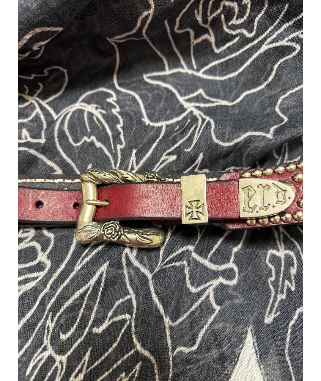 Enfants Riches Déprimés Бордовый кожаный ремень, фото 4