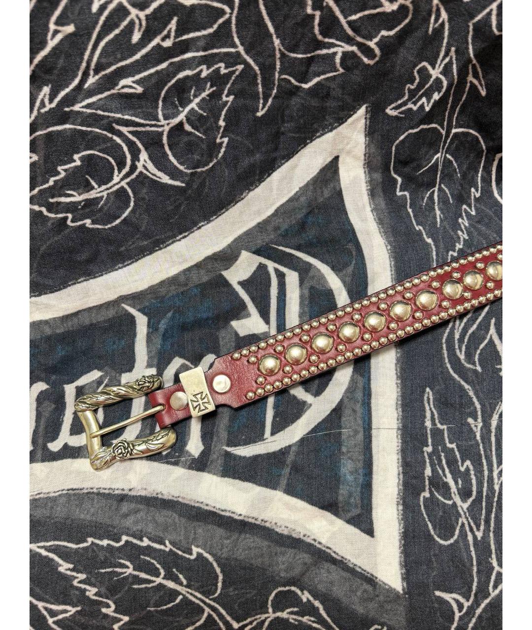 Enfants Riches Déprimés Бордовый кожаный ремень, фото 3