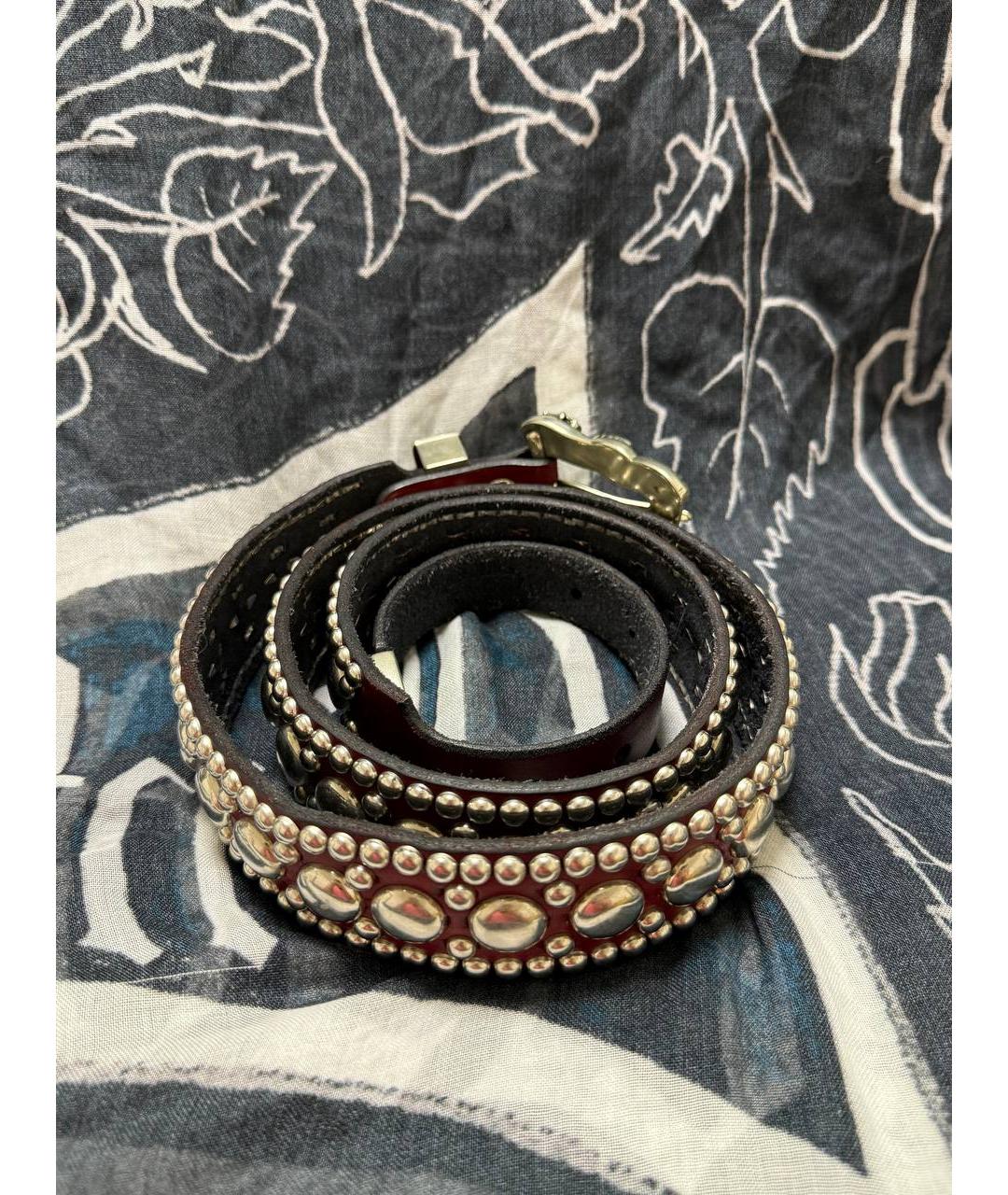 Enfants Riches Déprimés Бордовый кожаный ремень, фото 2