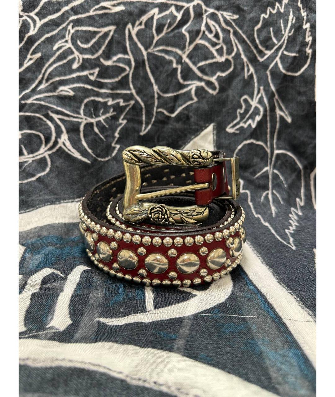 Enfants Riches Déprimés Бордовый кожаный ремень, фото 6