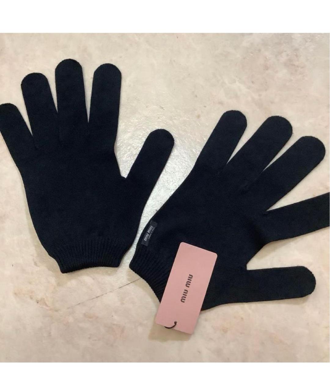 MIU MIU Черные перчатки, фото 6