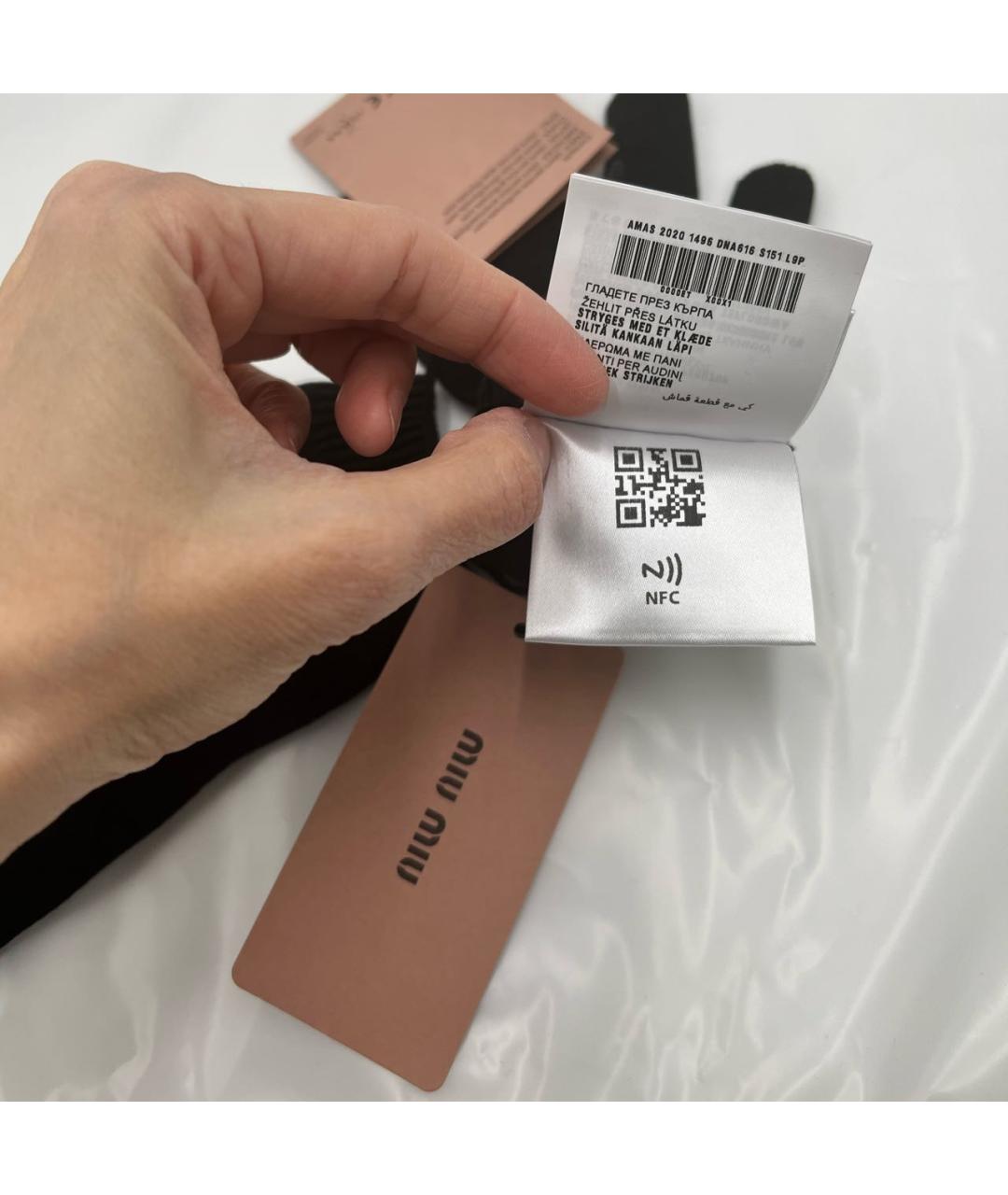 MIU MIU Черные перчатки, фото 4