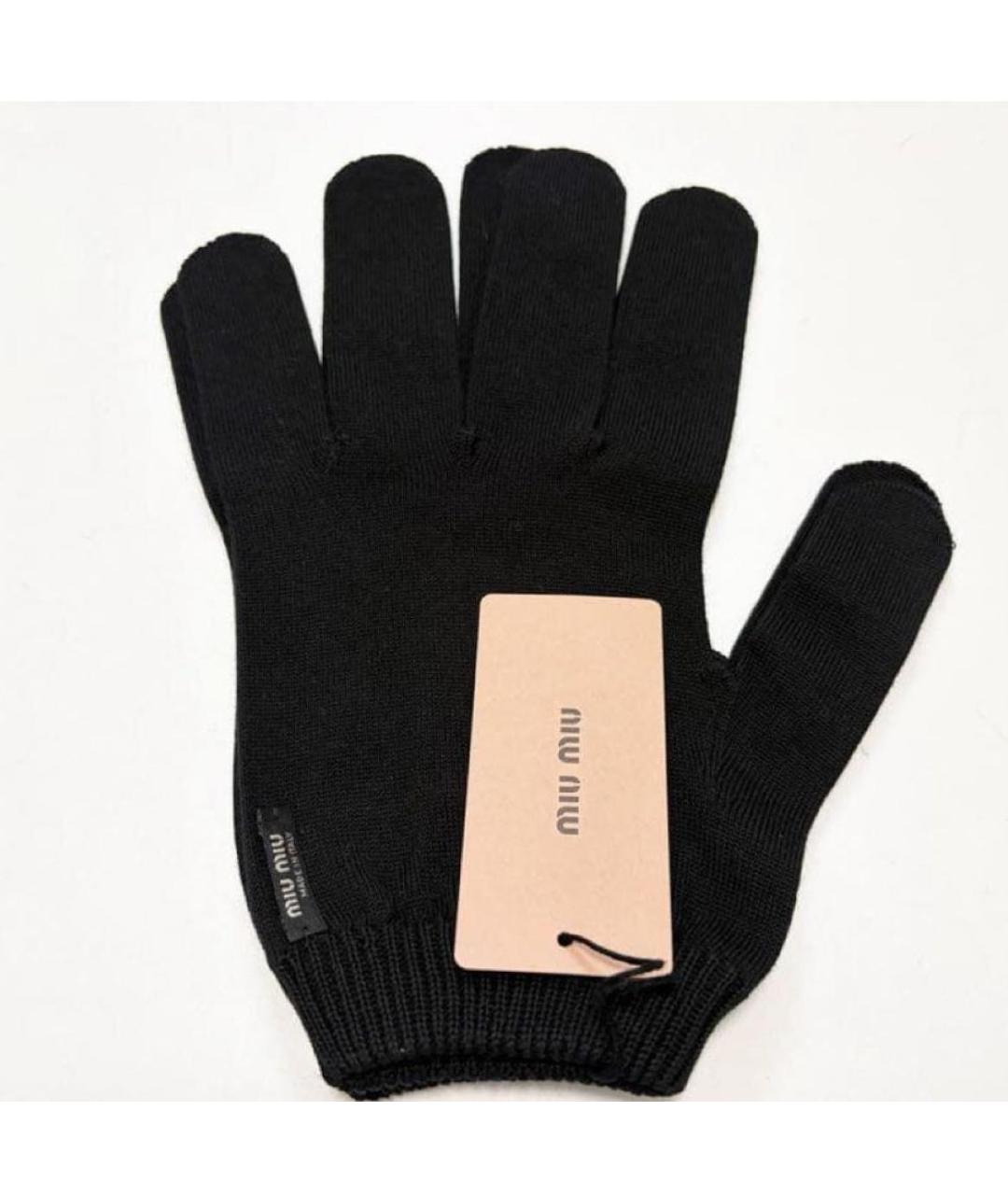 MIU MIU Черные перчатки, фото 4