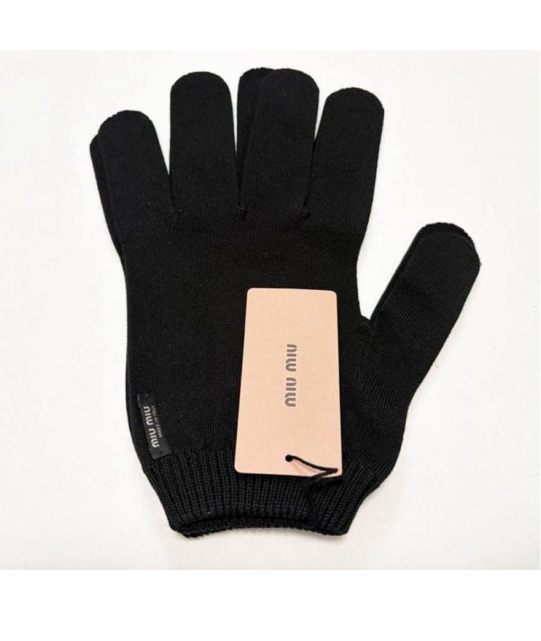 MIU MIU Черные перчатки, фото 2
