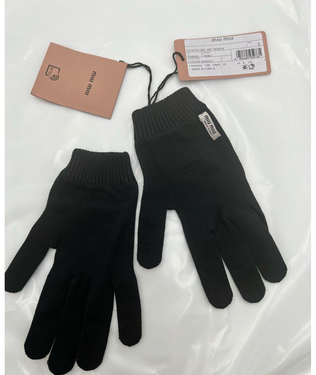 MIU MIU Черные перчатки, фото 7