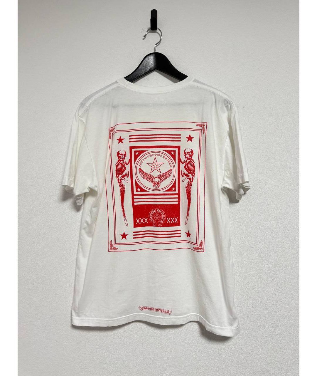 CHROME HEARTS Белая хлопковая футболка, фото 2