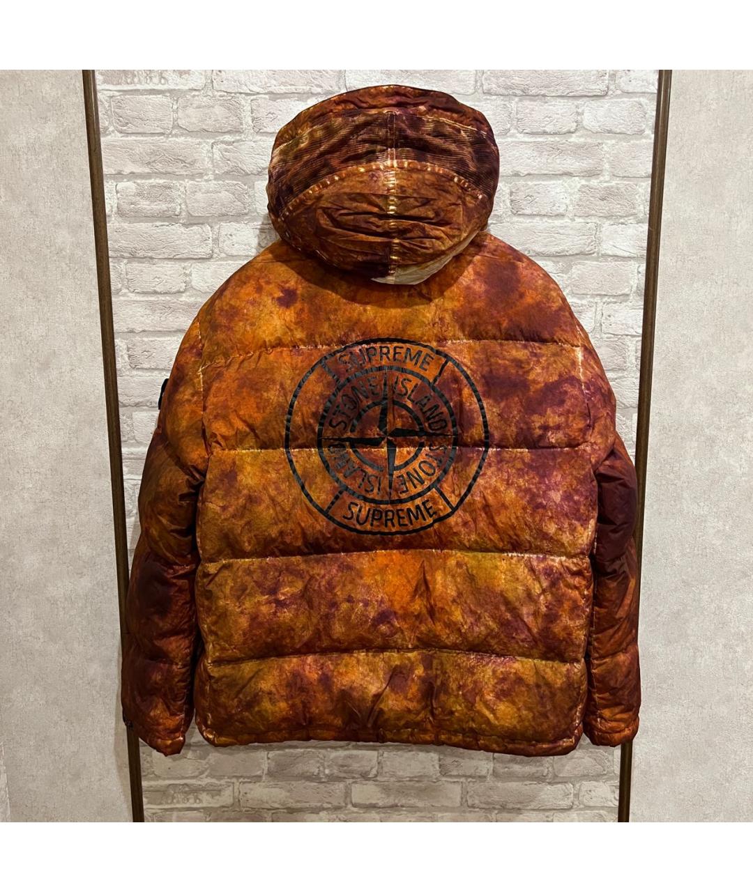 STONE ISLAND Коричневый полиамидовый пуховик, фото 2