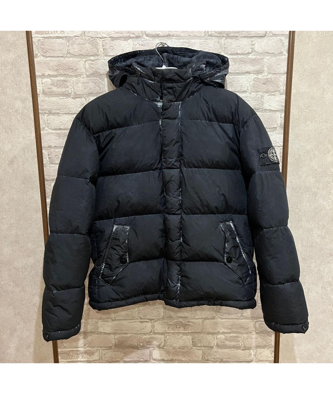 STONE ISLAND Черный полиамидовый пуховик, фото 9