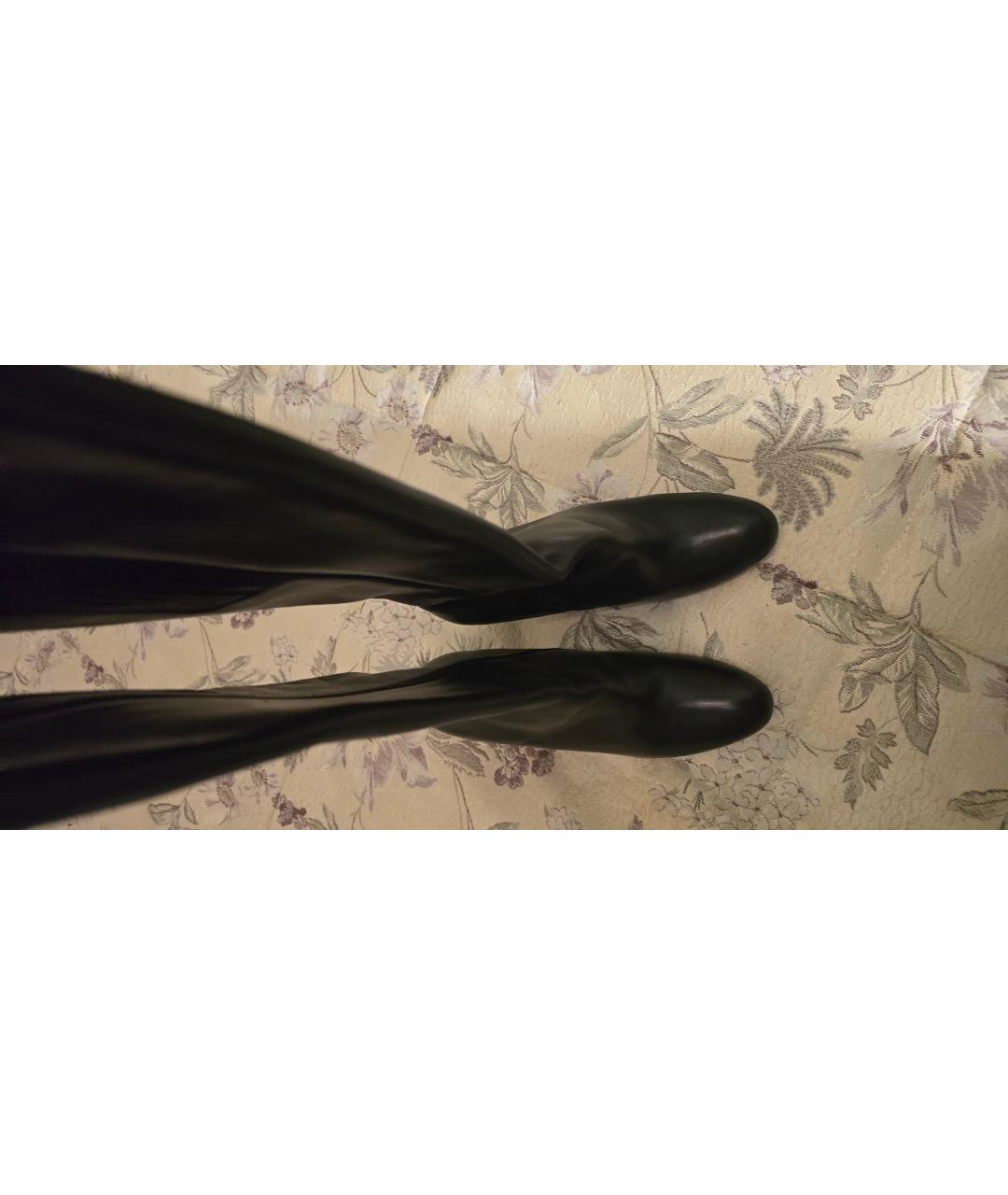 CHRISTIAN LOUBOUTIN Черные кожаные сапоги, фото 3