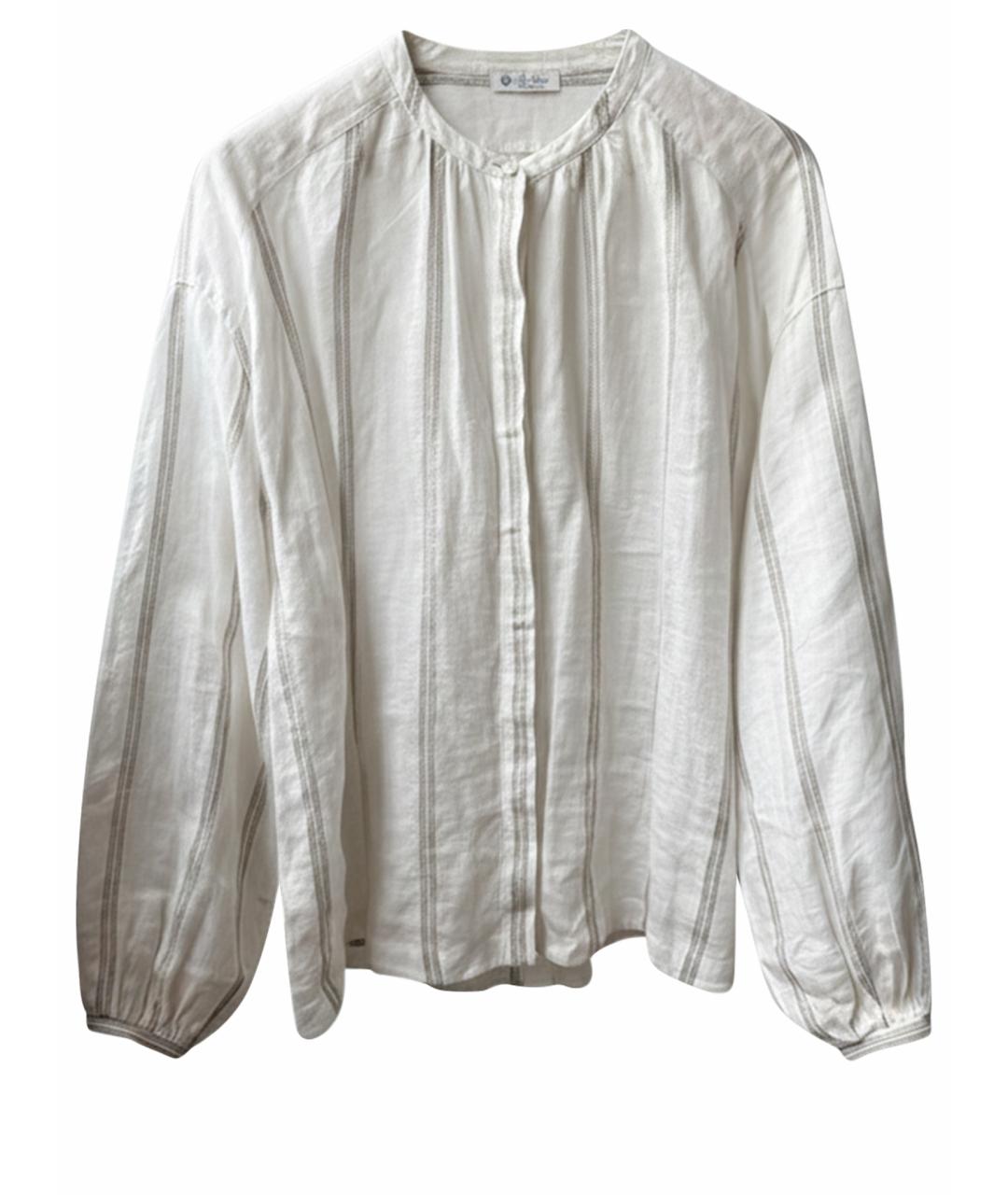 LORO PIANA Белая льняная рубашка, фото 1