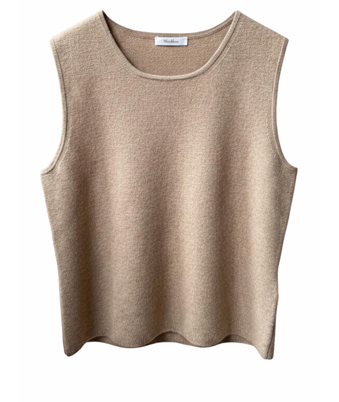 MAX MARA Бежевый шерстяной джемпер / свитер, фото 1