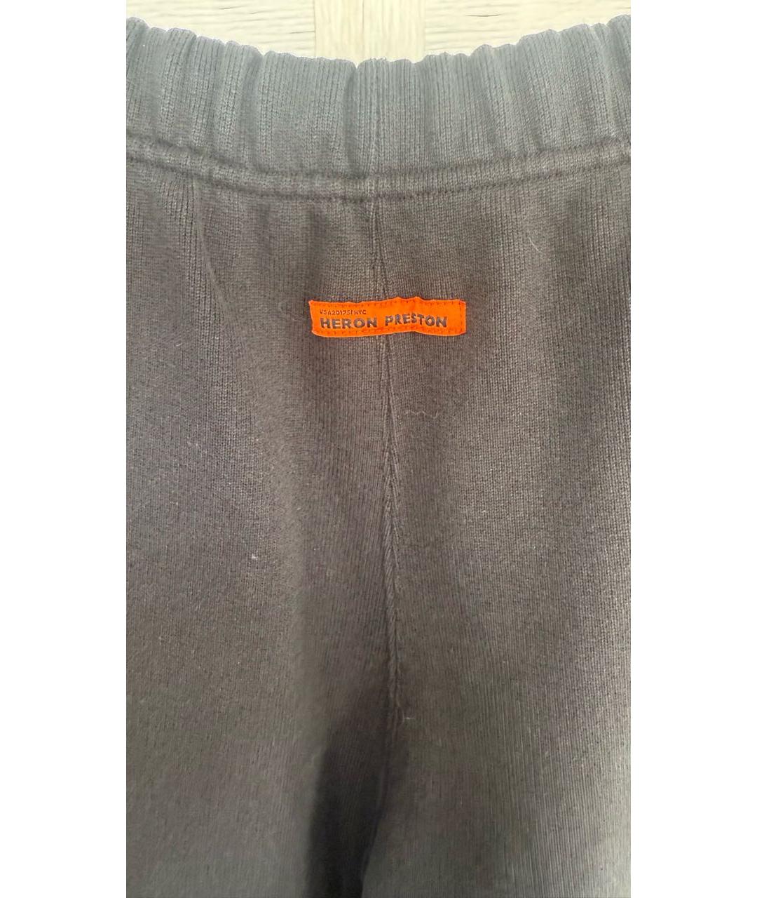 HERON PRESTON Черные хлопковые спортивные брюки и шорты, фото 4