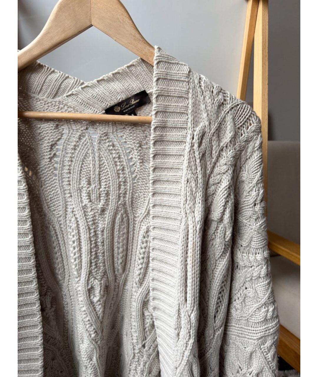 LORO PIANA Бежевый кашемировый кардиган, фото 4