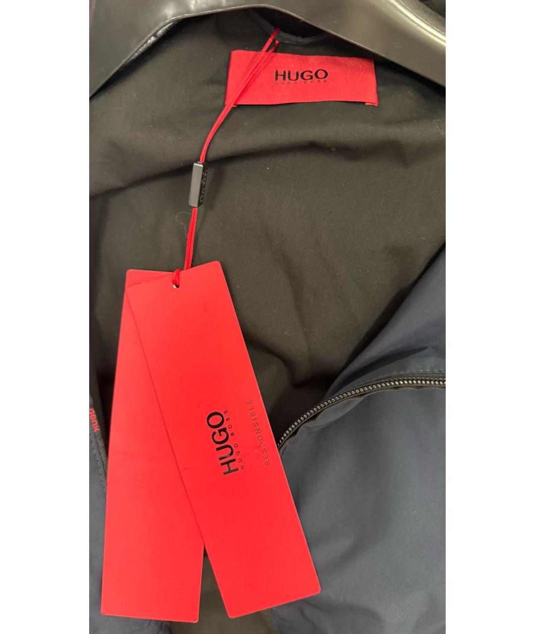 HUGO BOSS Темно-синяя полиэстеровая куртка, фото 4