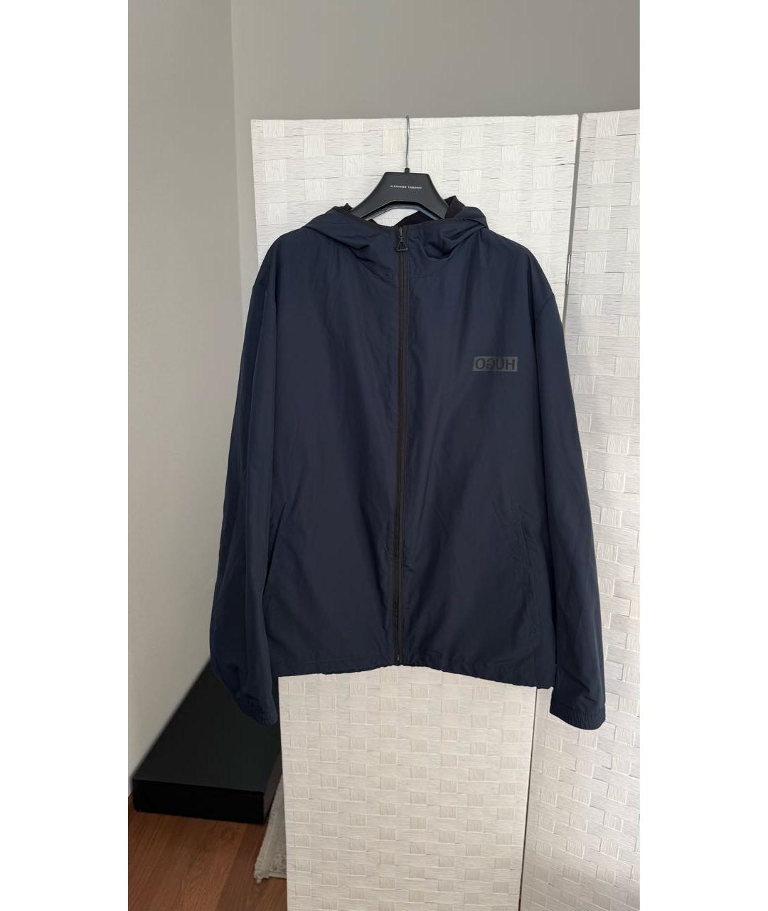 HUGO BOSS Темно-синяя полиэстеровая куртка, фото 5