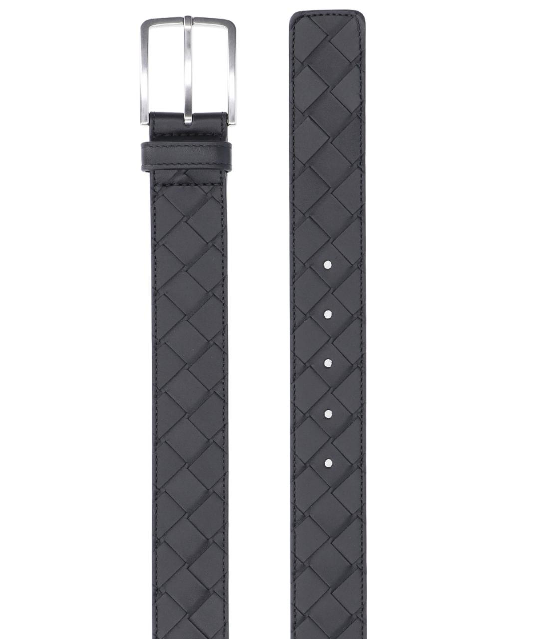 BOTTEGA VENETA Черный кожаный ремень, фото 2