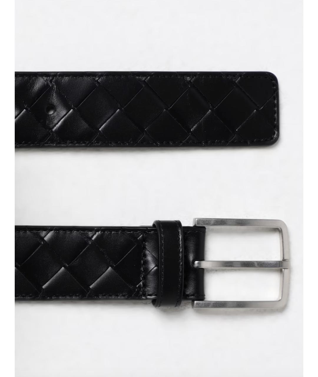 BOTTEGA VENETA Черный кожаный ремень, фото 2