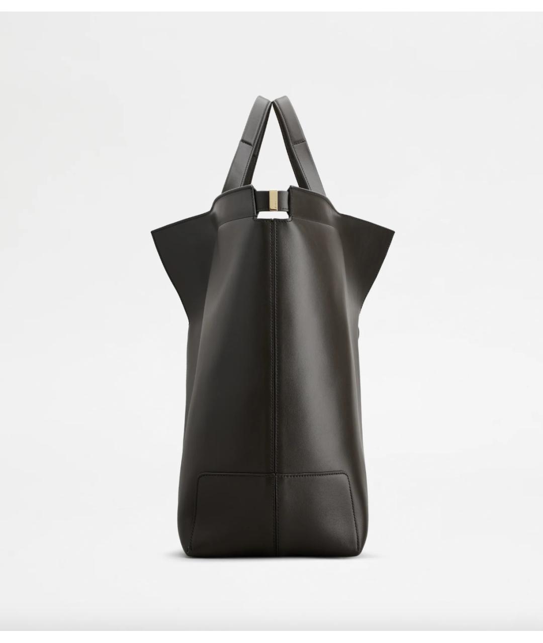 TOD'S Коричневая кожаная сумка тоут, фото 4