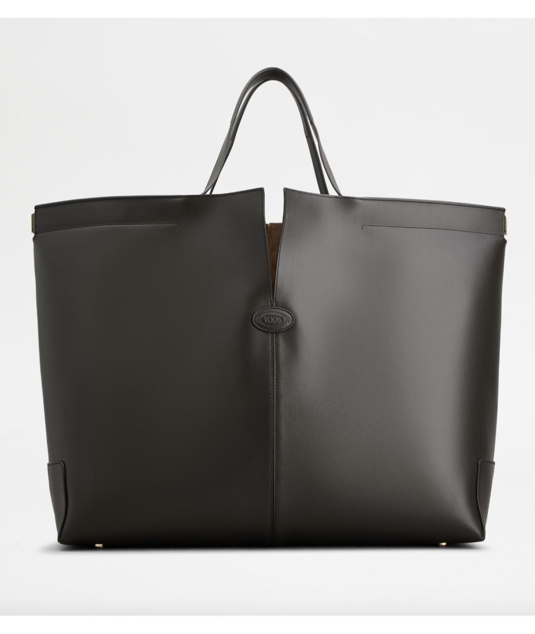 TOD'S Коричневая кожаная сумка тоут, фото 9