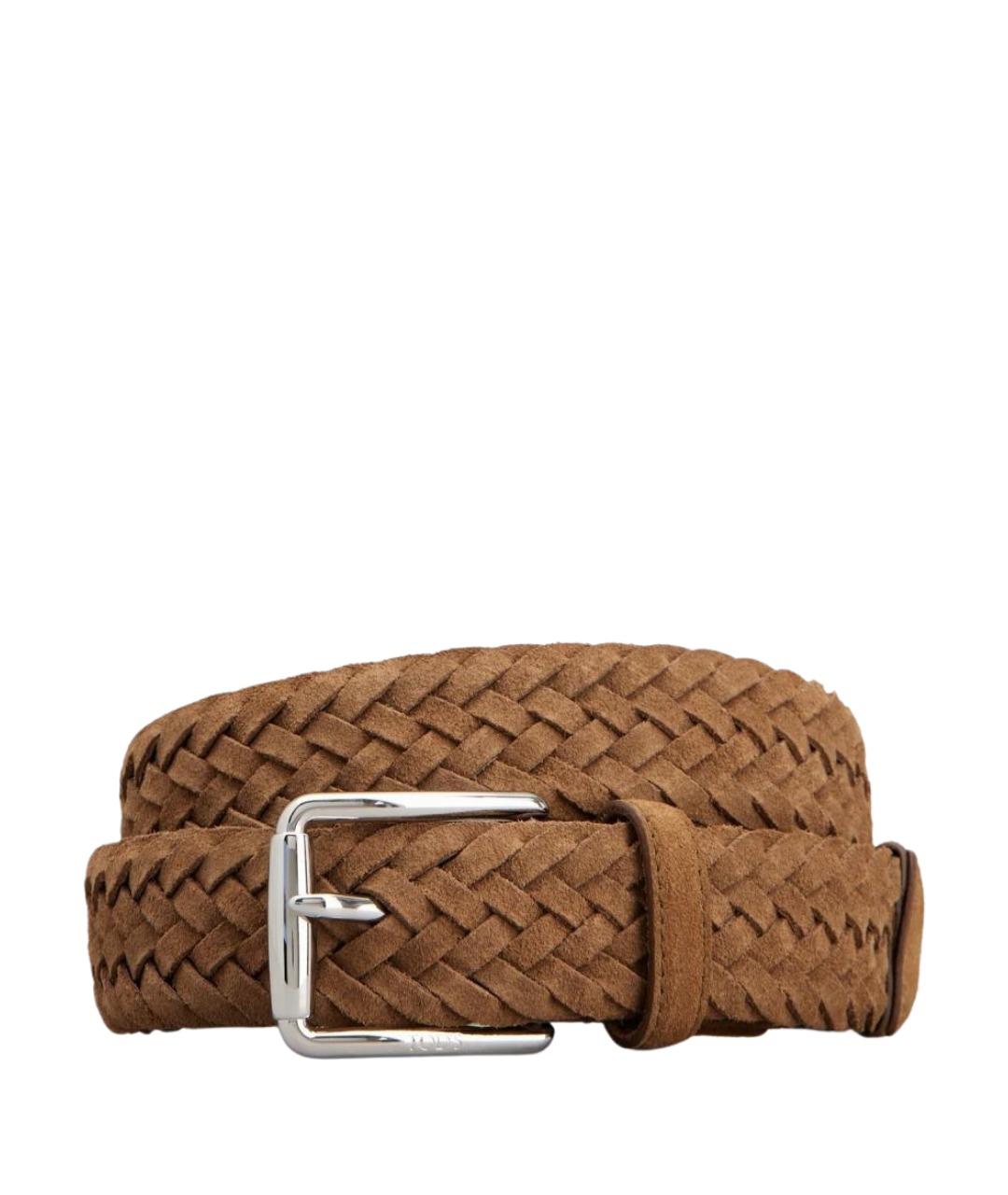 TOD'S Коричневый замшевый ремень, фото 1