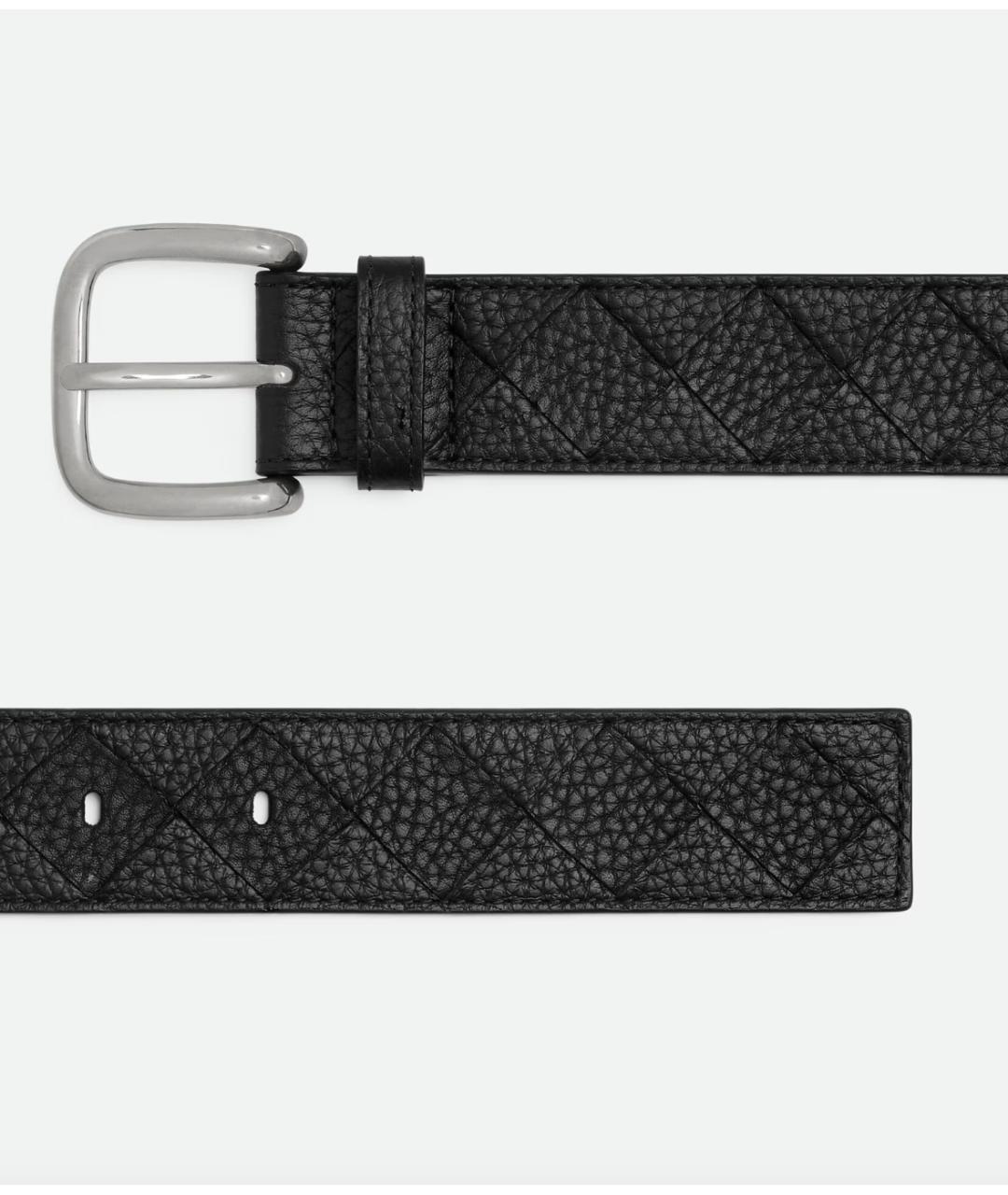 BOTTEGA VENETA Черный кожаный ремень, фото 4