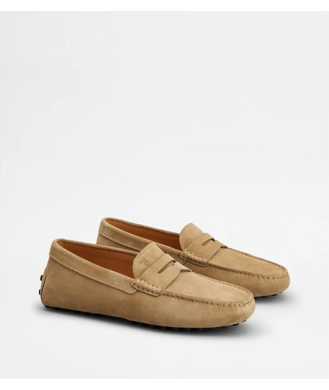 TOD'S Бежевые замшевые мокасины, фото 2