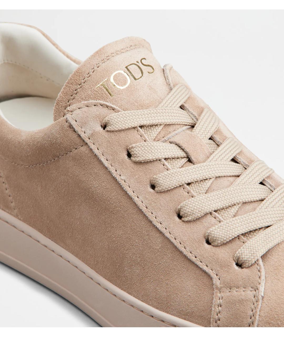 TOD'S Розовые замшевые кеды, фото 5