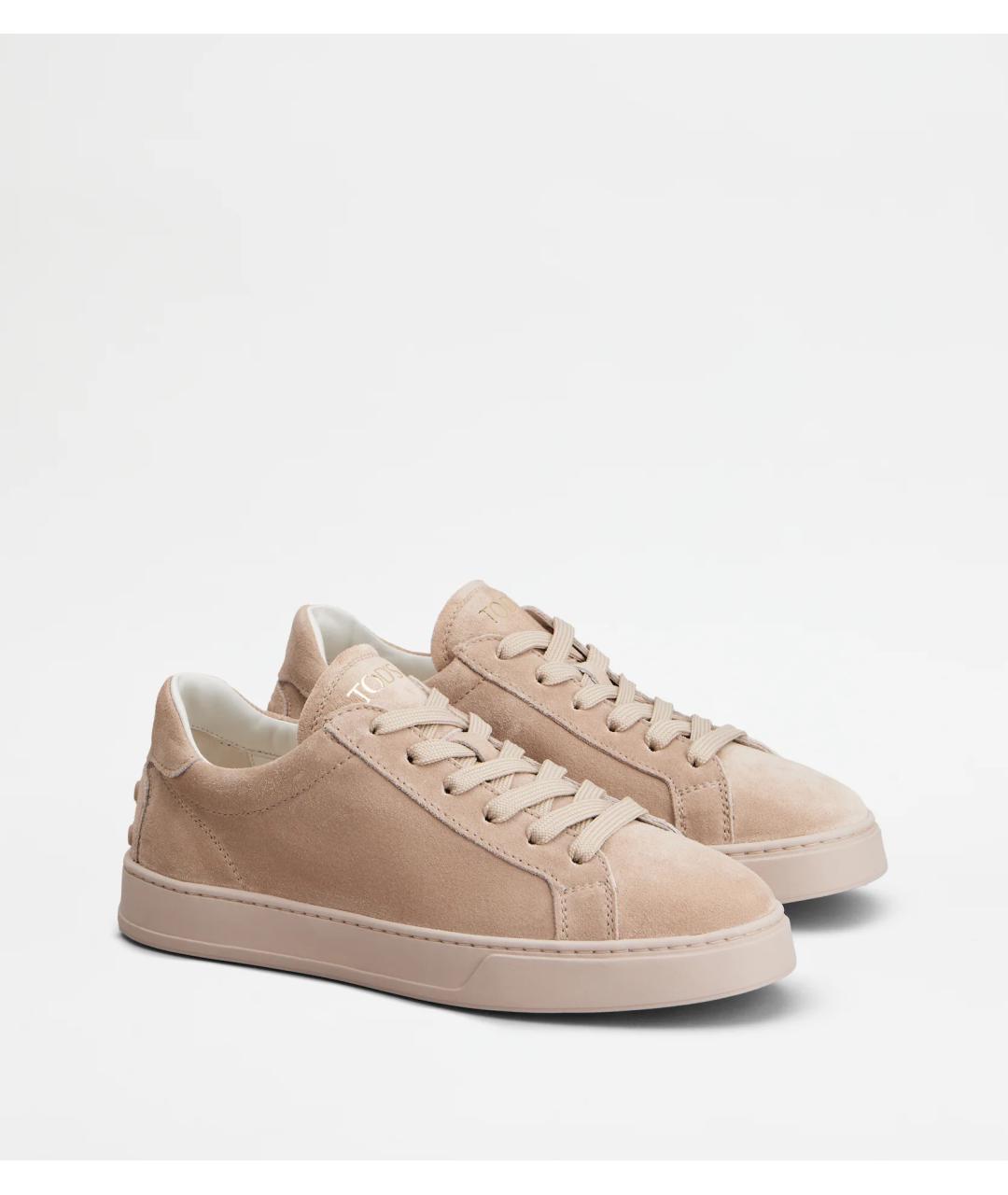 TOD'S Розовые замшевые кеды, фото 2