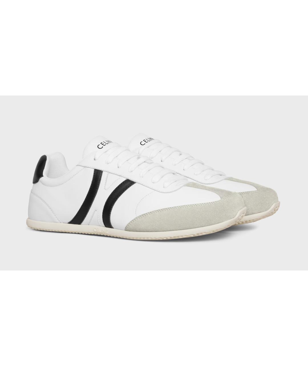 CELINE Белые кожаные кроссовки, фото 2