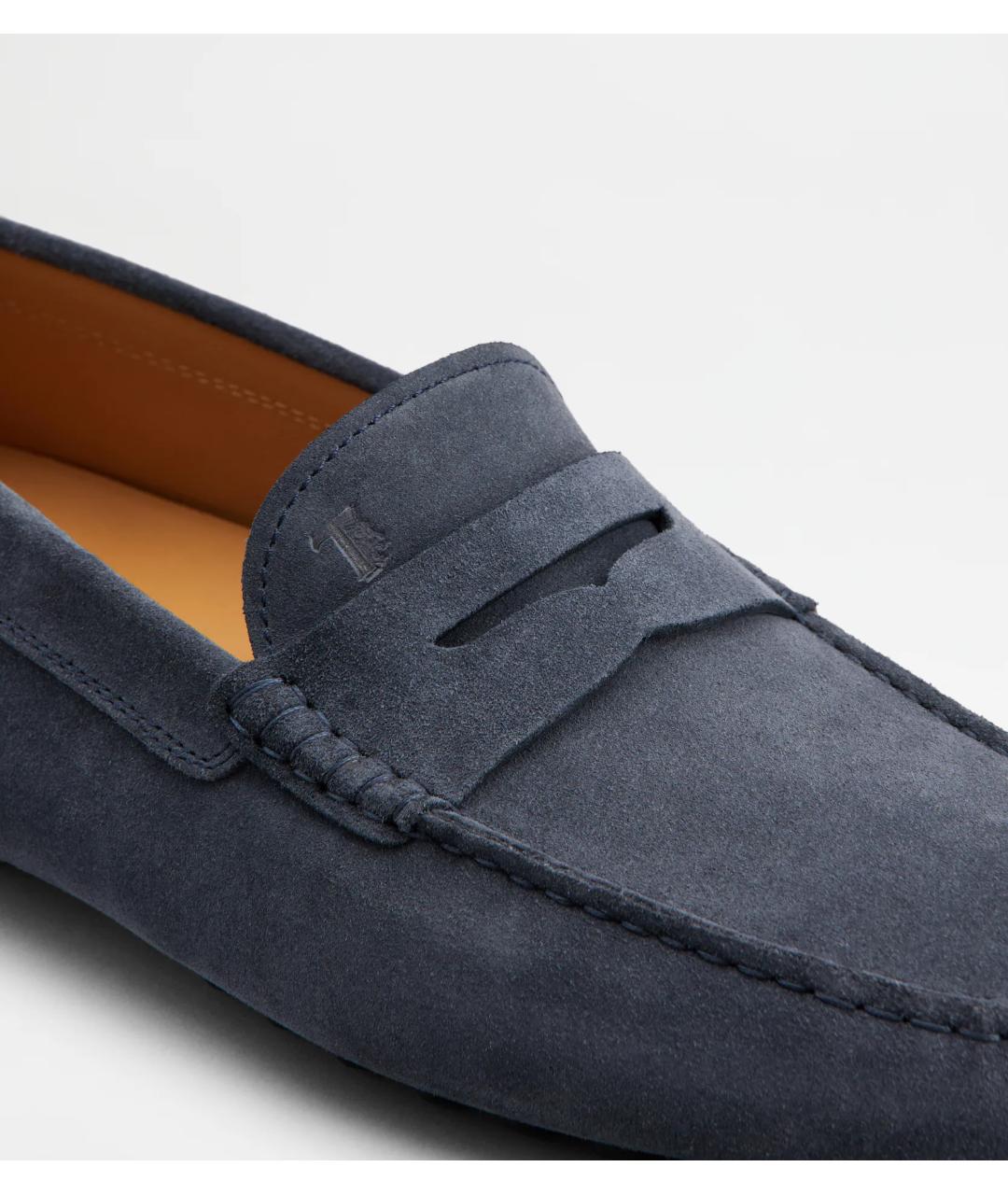 TOD'S Темно-синие замшевые мокасины, фото 6