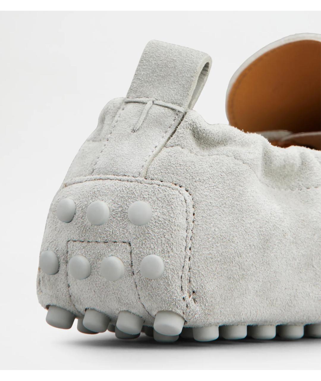 TOD'S Серые замшевые мокасины, фото 5