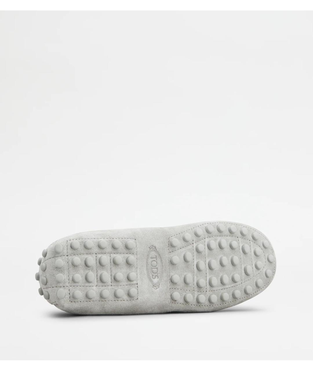 TOD'S Серые замшевые мокасины, фото 4