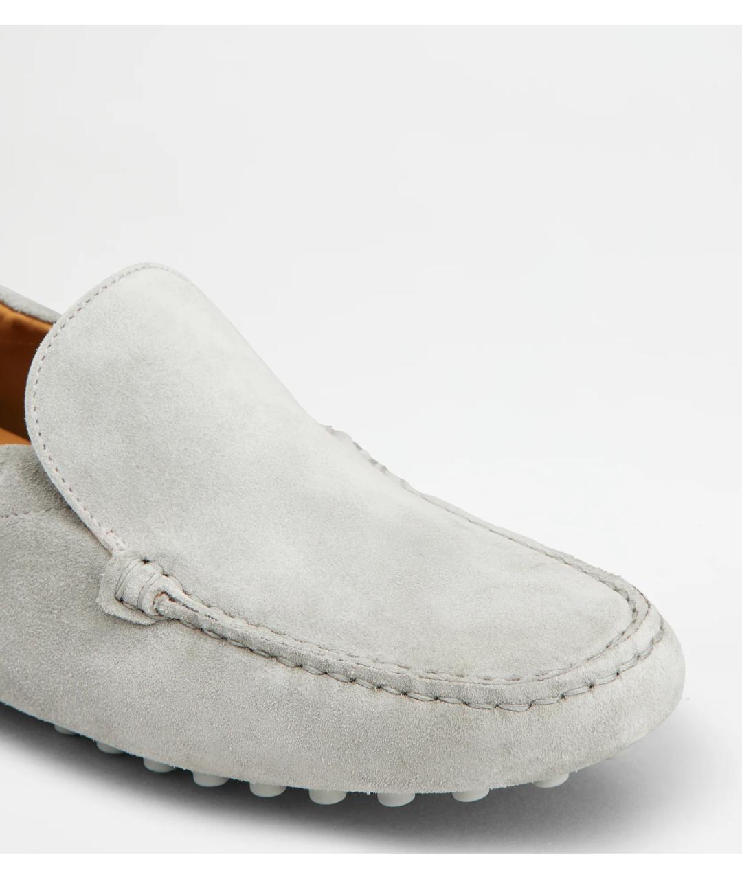 TOD'S Серые замшевые мокасины, фото 6
