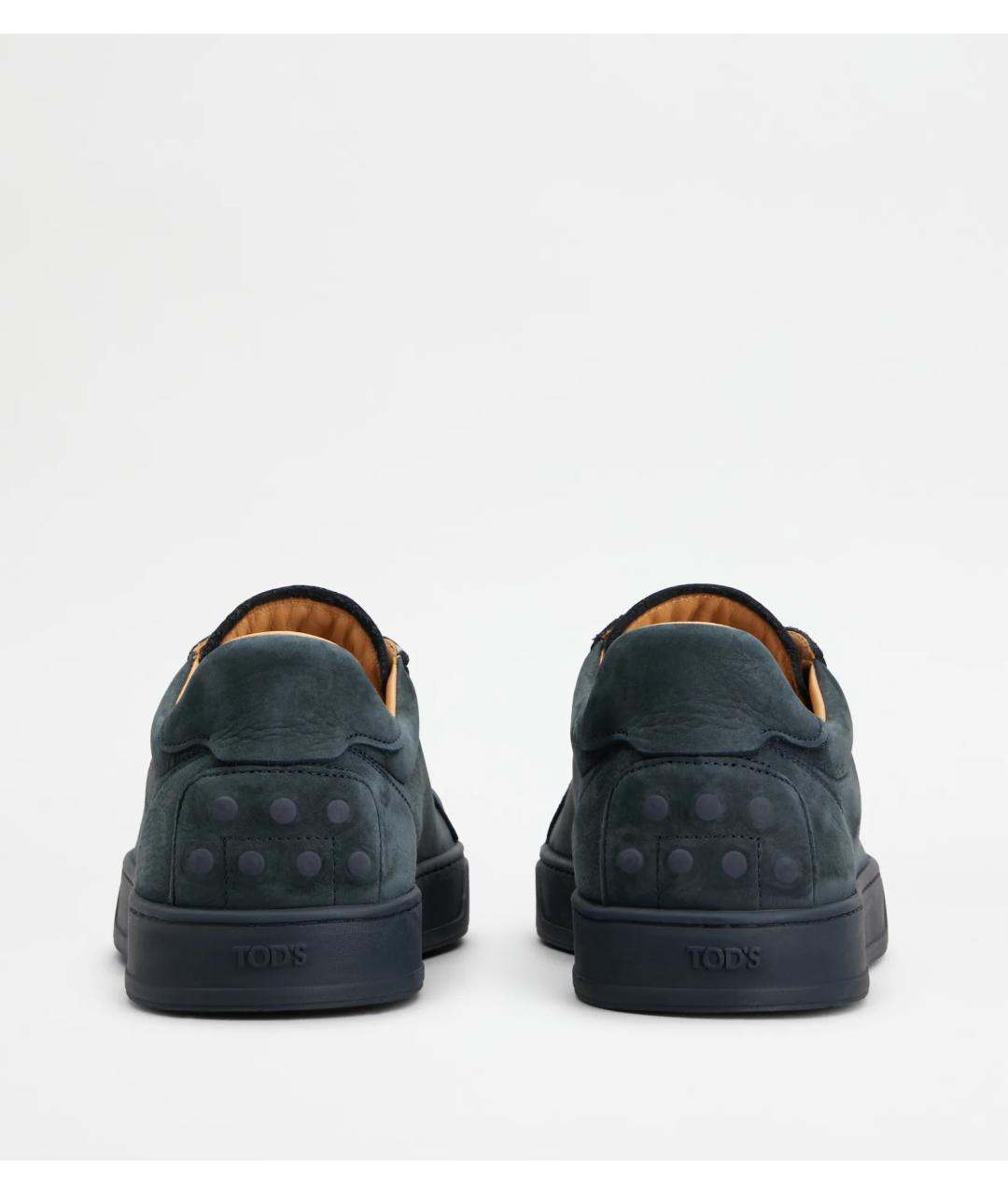 TOD'S Синие нубуковые низкие кроссовки / кеды, фото 3