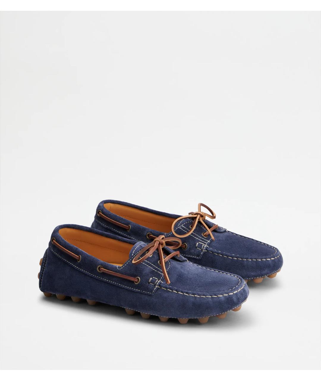 TOD'S Синие замшевые мокасины, фото 2