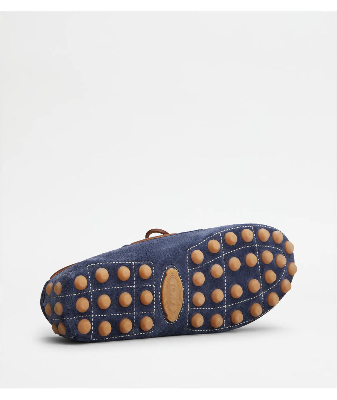 TOD'S Синие замшевые мокасины, фото 4