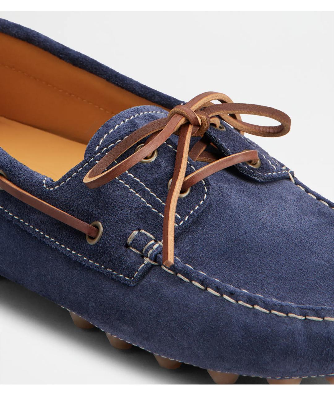 TOD'S Синие замшевые мокасины, фото 6