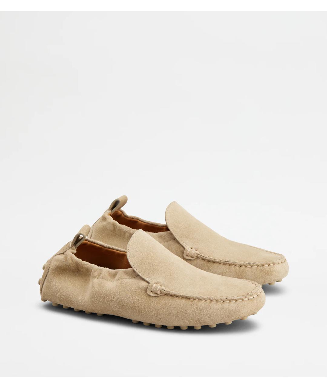TOD'S Бежевые замшевые мокасины, фото 2