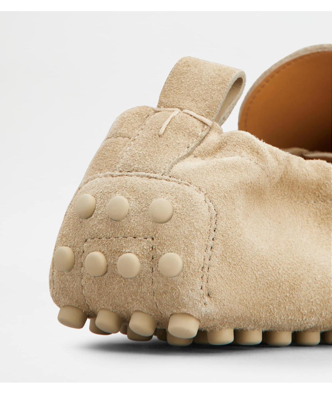 TOD'S Бежевые замшевые мокасины, фото 5