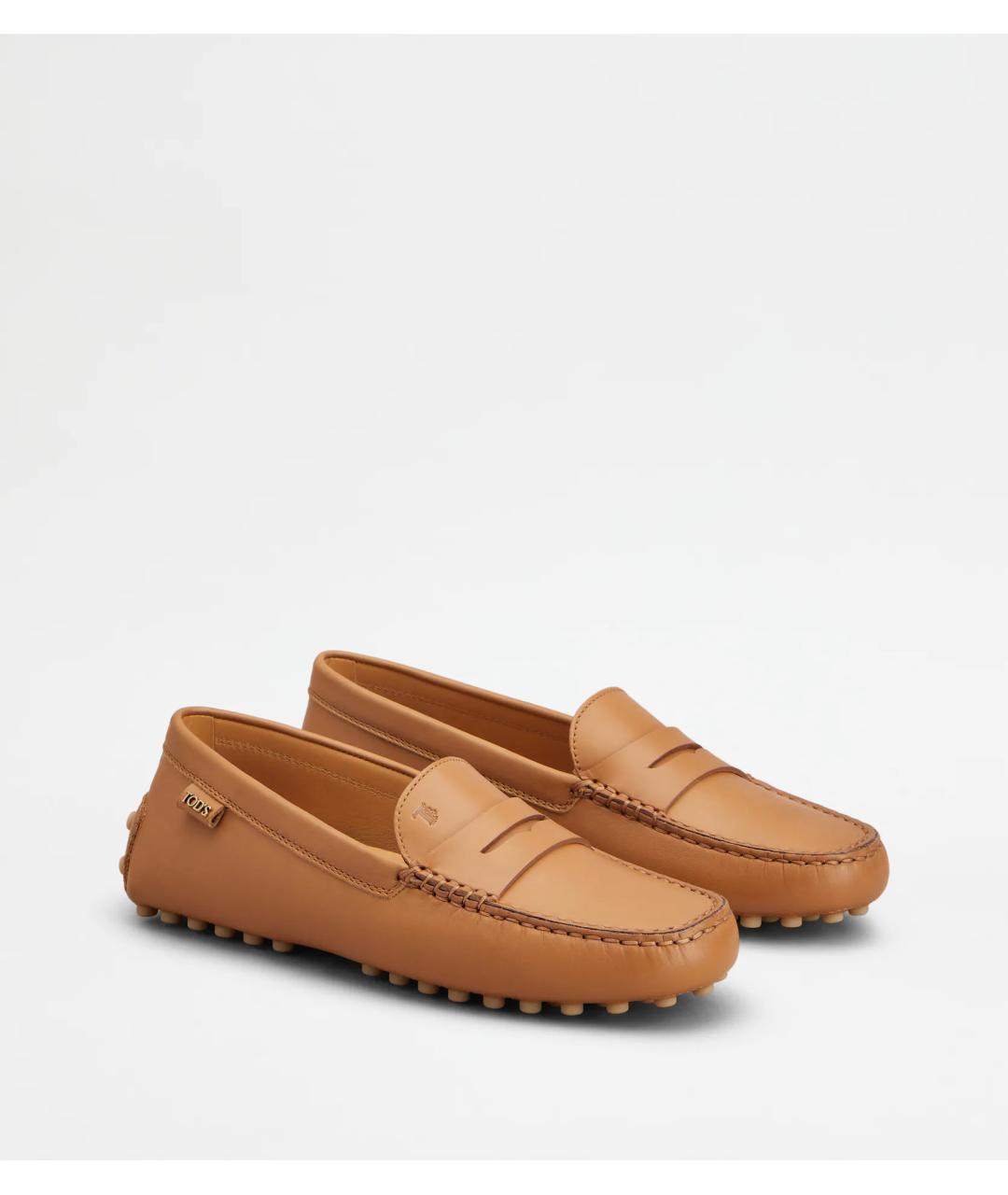 TOD'S Бежевые кожаные мокасины, фото 2
