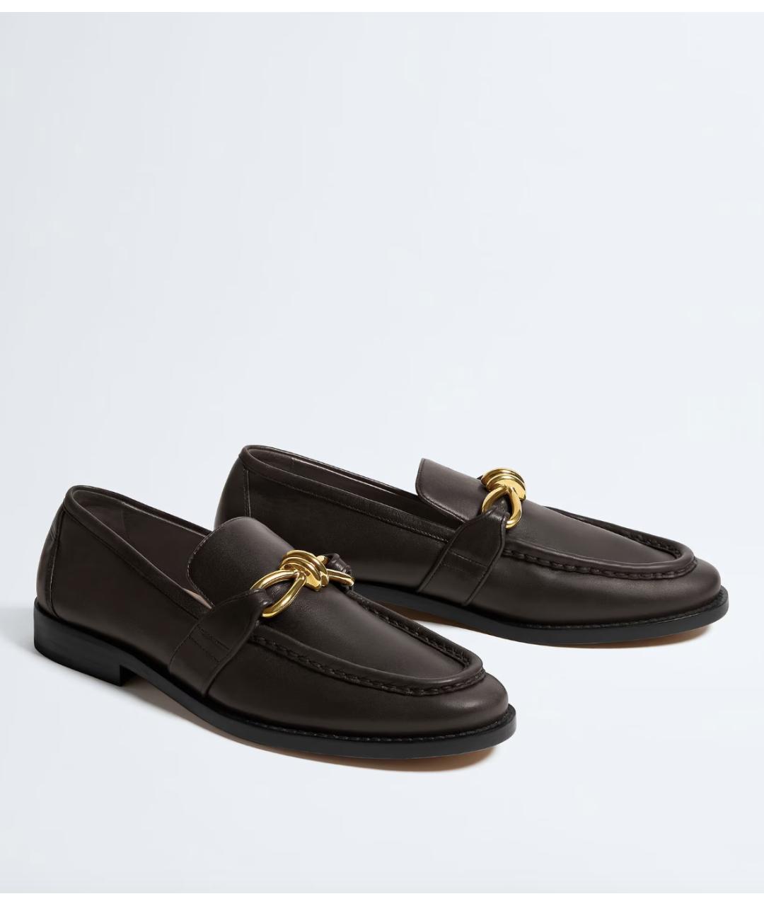 BOTTEGA VENETA Коричневые кожаные лоферы, фото 3